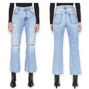Frame Denim Le High N Tight Light Crop Mini Boot Jeans in Rossum